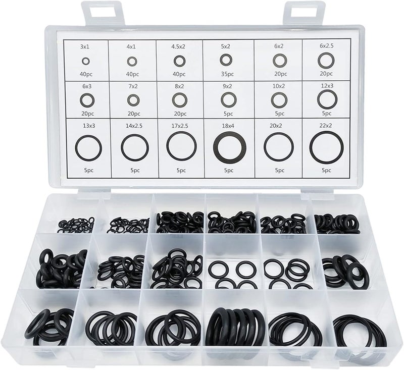 SUJADE 300 PCS Rubber O-Ring Assortment Kit, O Rings Seal Gasket Rubber Washer Assortment, O-Rings Gaskets Washers for Car, Plumbing, Faucet, Mechanic, Repairs, Air or Gas Connections - Image 5